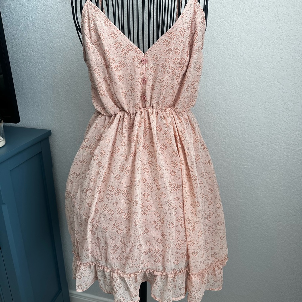 Liberty Love Pink Ruffled Tiered Mini Dress